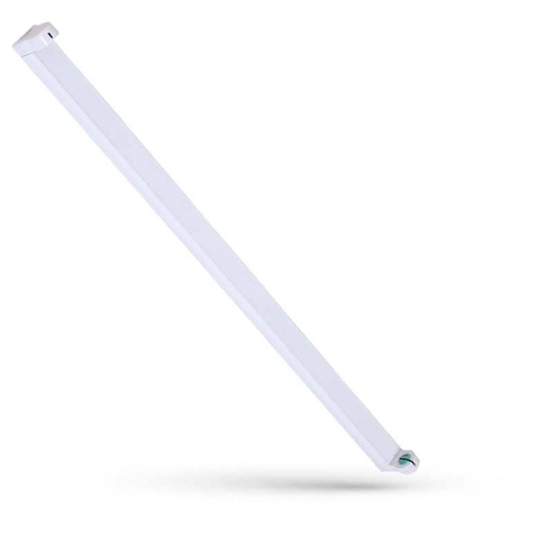 Luminaire à tube LED Spectrum 600mm, montage plafond, boîtier en acier blanc, douille G13, IP20, CRI 80