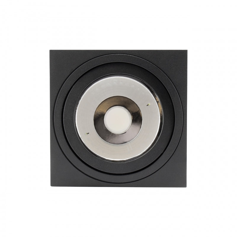 Spot LED en saillie Spectrum MIRORA AR111 GU10 Noir orientable 20W 250V IP20 145x145x85mm