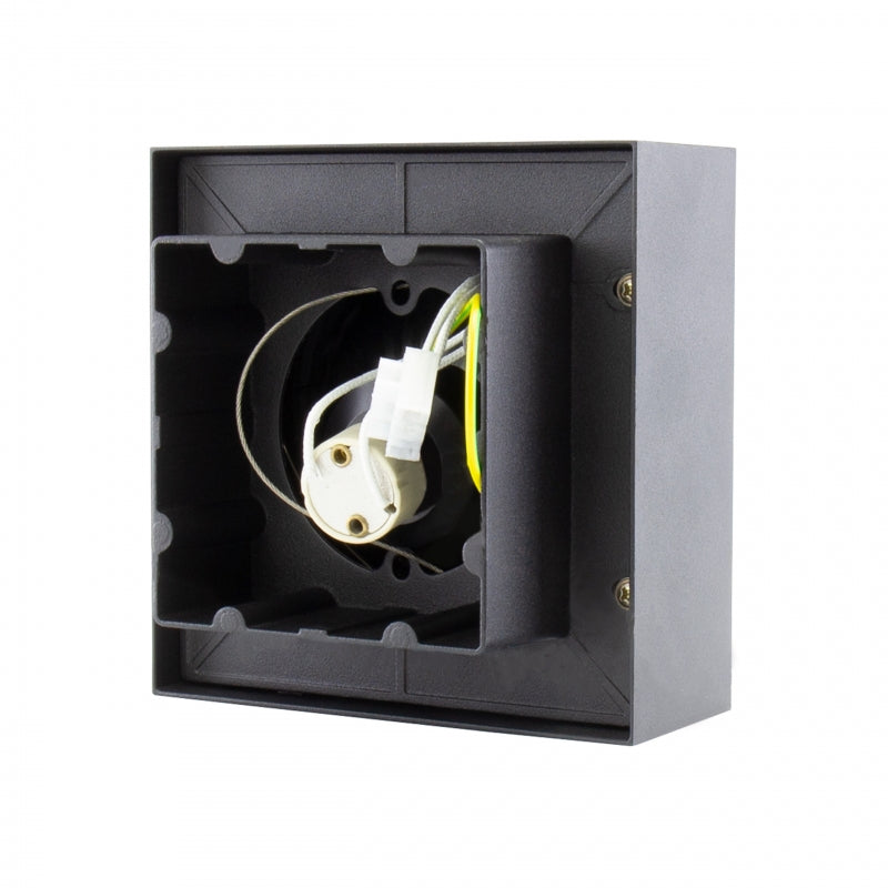 Spot LED en saillie Spectrum MIRORA AR111 GU10 Noir orientable 20W 250V IP20 145x145x85mm