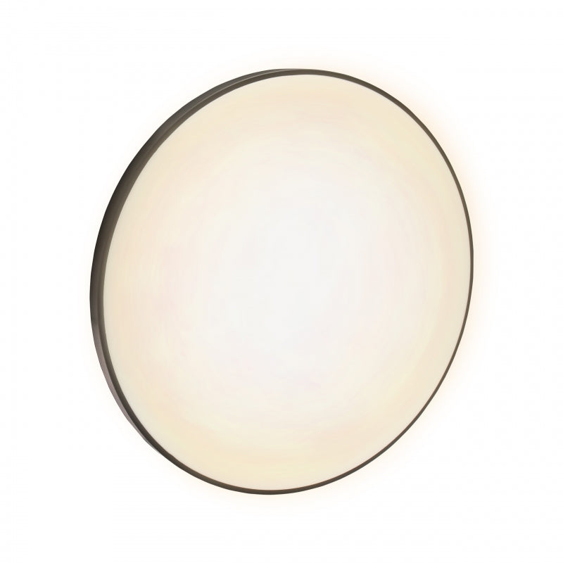 Plafonnier LED Spectrum NYMPHEA 32W 3000K 2200 lumens IP54 Blanc Noir rond 380mm montage en saillie