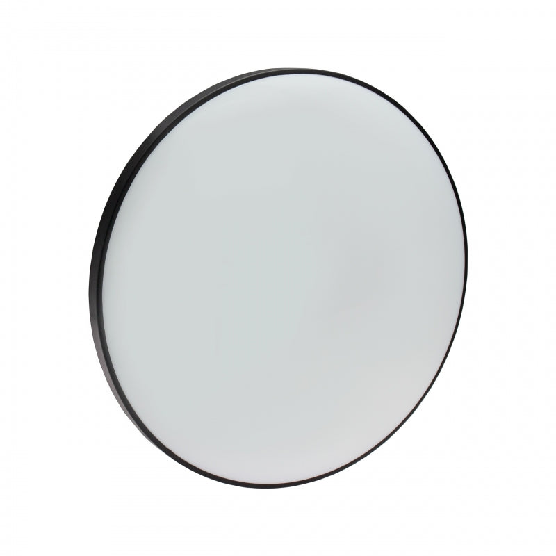 Plafonnier LED Spectrum NYMPHEA 32W 3000K 2200 lumens IP54 Blanc Noir rond 380mm montage en saillie