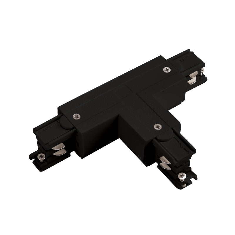 Spectrum SPS 2 Connector T Left Black, Aluminum Track Lighting Accessory, IP20, 230V, Ceiling or Suspended Mount