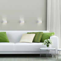 Applique murale Spectrum SQUALLA G9, Blanc Doré, 6W max, 250V, IP20, boîtier en aluminium, montage en surface