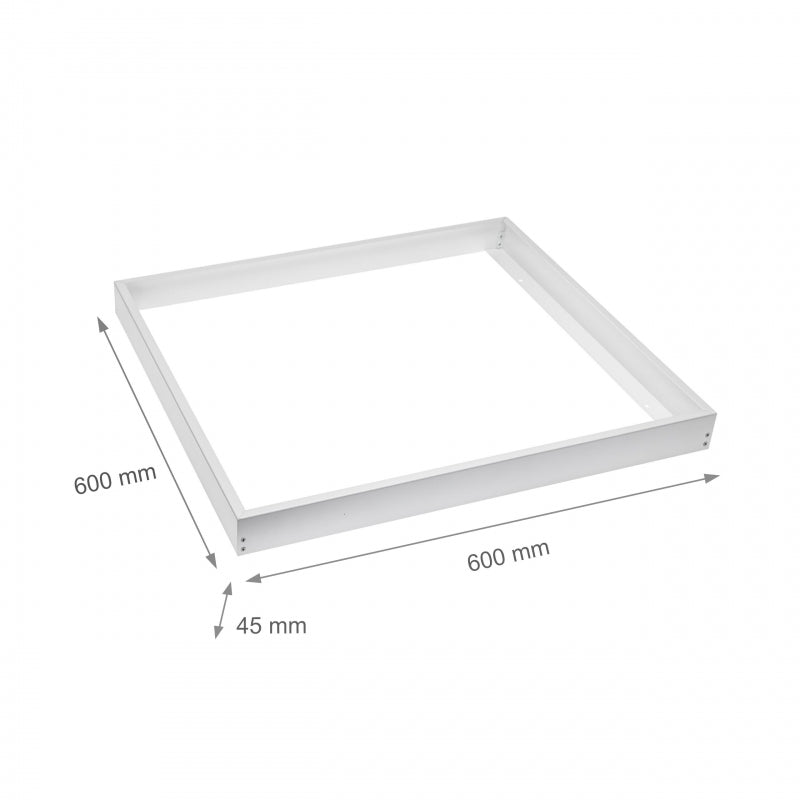 Cadre de montage en surface Spectrum pour panneaux LED ALGINE LINE et ALGINE PREMIUM 600x600mm, Blanc