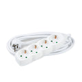 Bloc multiprise Technik 4 prises, câble en cuivre 3m 1,5mm², Blanc, 16A 250V avec protection enfants