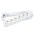 Multiprise Technik 6 prises Blanche, câble cuivre 1,5m 1,5mm², 16A Schuko, 250V max 3500W