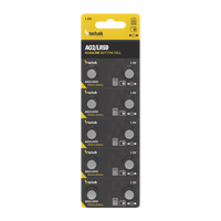 Technik Alkaline Button Cell AG2 LR59 196 396 1.5V, 10 Pack reliable coin batteries for watches and devices