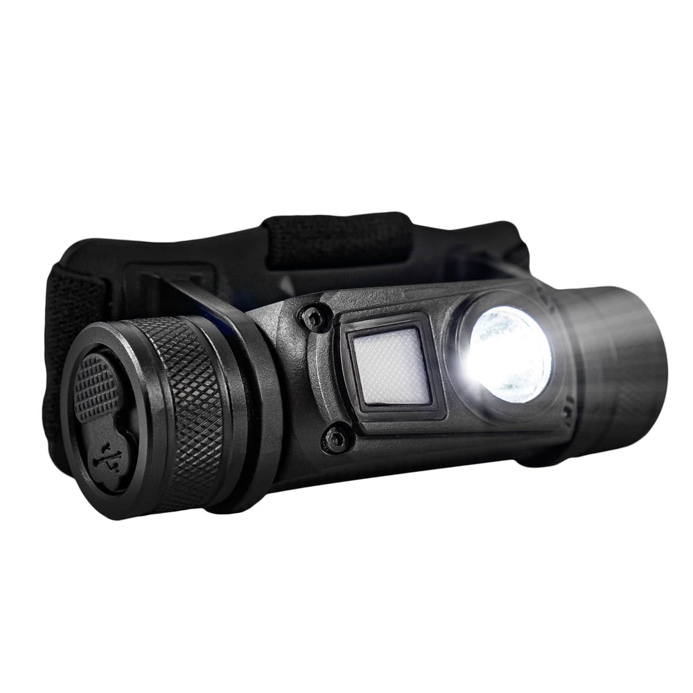 Lampe frontale Technik H31 avec LED Osram P9, 800 lumens, 5 modes, rechargeable USB-C, IPX4, Blanc