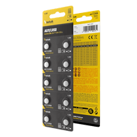 Technik Platinum AG11 LR58 362 1.5V pile bouton alcaline pack de 10 pour montres et petits appareils électroniques