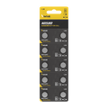 Technik Platinum pile bouton alcaline 1.5V AG7 LR57 371 SR920W, pack de 10 piles bouton fiables