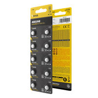 Technik Platinum Alkaline Button Cell AG5 LR48 193 393 1.5V Knoopcelbatterij 10 Pack