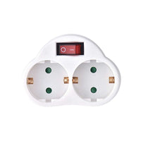 Adaptateur prise 2 voies Technik professionnel avec interrupteur 16A 250V protection enfant