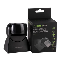Détecteur de mouvement LED Thorgeon Noir montage en surface 180° IP65 max 300W 220-240V CE RoHS