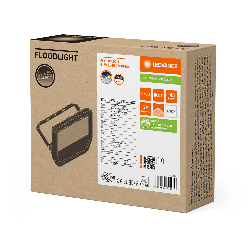 Lampe LED Tsong 10,5W 3000K 1521 lumens Aluminium Or Mat IK10 IP20 220-240V CRI 80 non-dimmable