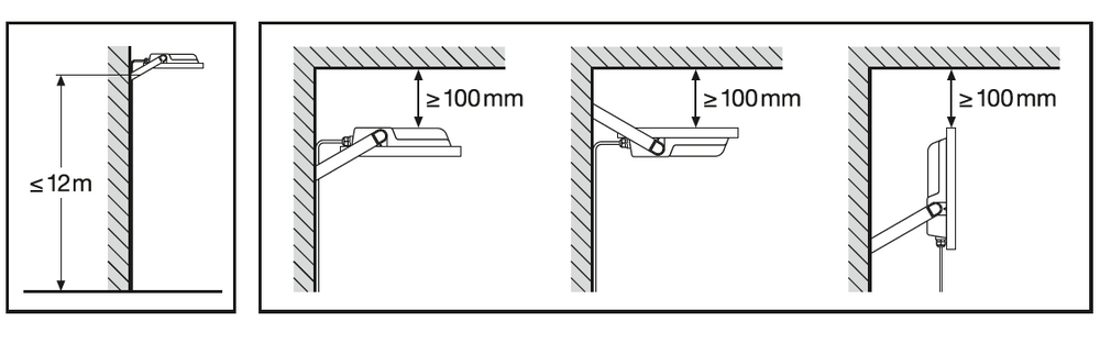 Lampe LED Tsong 10.5W 3000K blanc chaud, 220-240V, faisceau 120°, CRI 80, IP20 IK10 aluminium or mat, CE RoHS