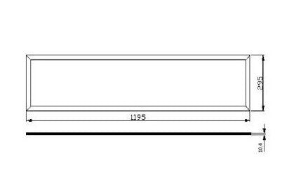 Panneau LED Tsong 120x30cm Pro Slim Line 36W 4320 lumens 6000K UGR22 opale puce Philips IP20 CE RoHS