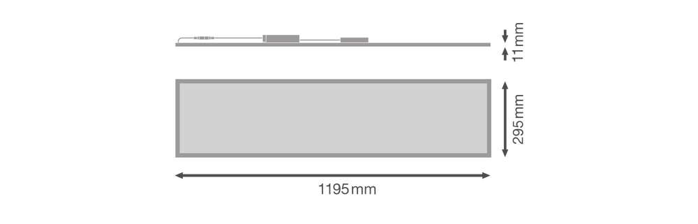 Panneau LED Tsong 33W 3000K 4320 lumens 120x30cm UGR<19 IP20 aluminium blanc sans scintillement