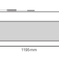 Panneau LED Tsong 33W 3000K 4320 lumens 120x30cm UGR<19 IP20 aluminium blanc sans scintillement