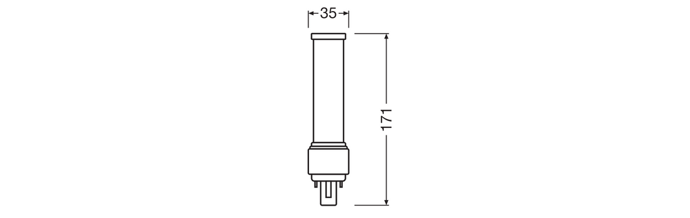 Tsong LED PLC Dulux D G24Q-3 2 broches 10,5W 3000K 1521 lumens 230V blanc chaud faisceau 120° CRI 80