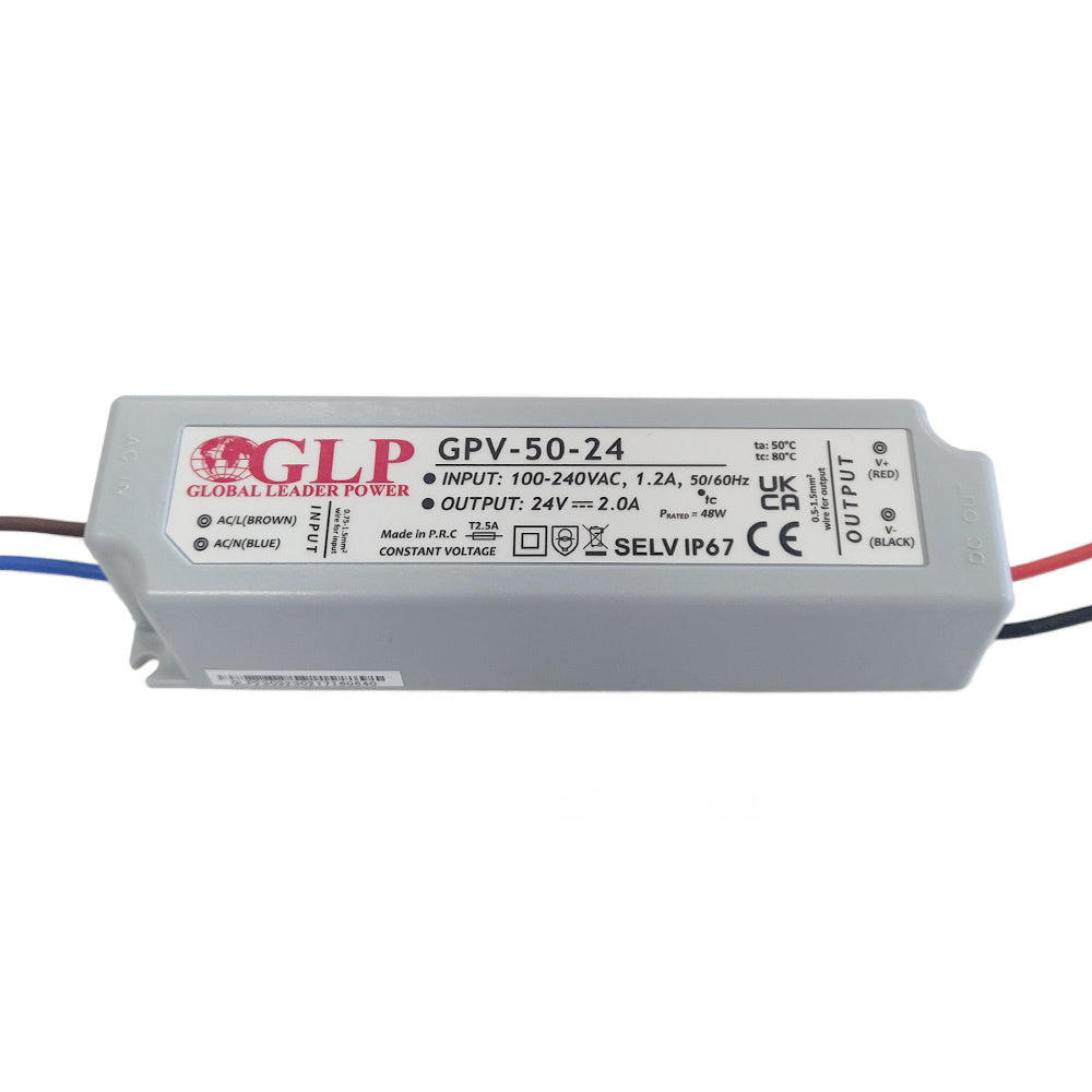 Alimentation LED GLP 12V 48W 2A IP67 driver étanche, certifiée CE RoHS, adaptateur fiable pour l’éclairage