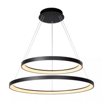 Lucide VIDAL LED pendant light Ø78cm dimmable 92W 2700K Black modern hanging lamp