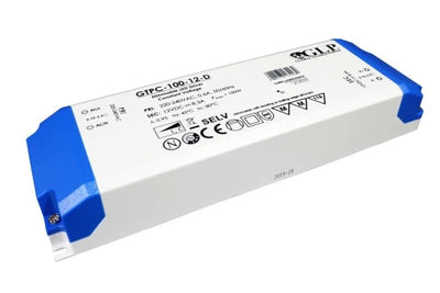 glp led power adapter dimmable 12v 100w 8.33a with ip20 and 80 cri