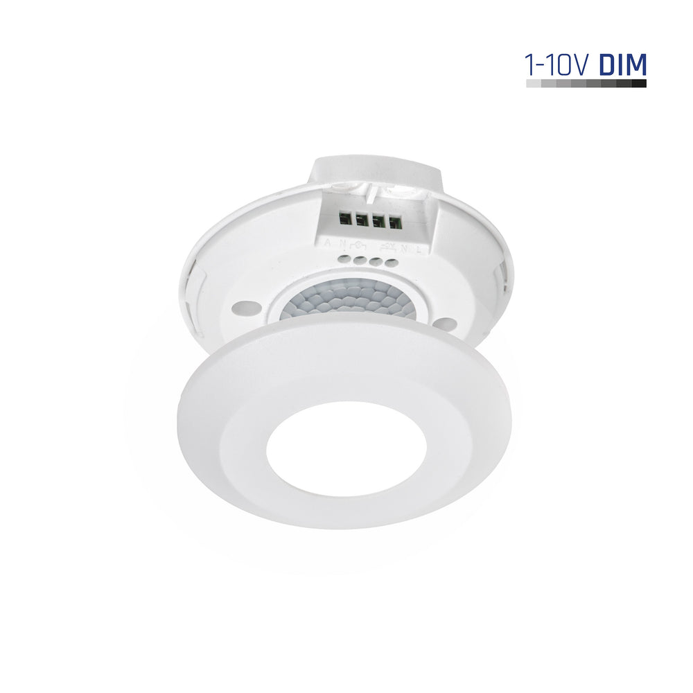 Capteur PIR intelligent Spectrum 360° montage en surface, charge 2000W, portée 8m, 1-10V, Wi-Fi BT, IP20, 230V