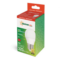 Lampe Spectrum LED G45 culot E27 4W blanc chaud 3000K 3200 lumen éclairage intérieur angle de faisceau 160°