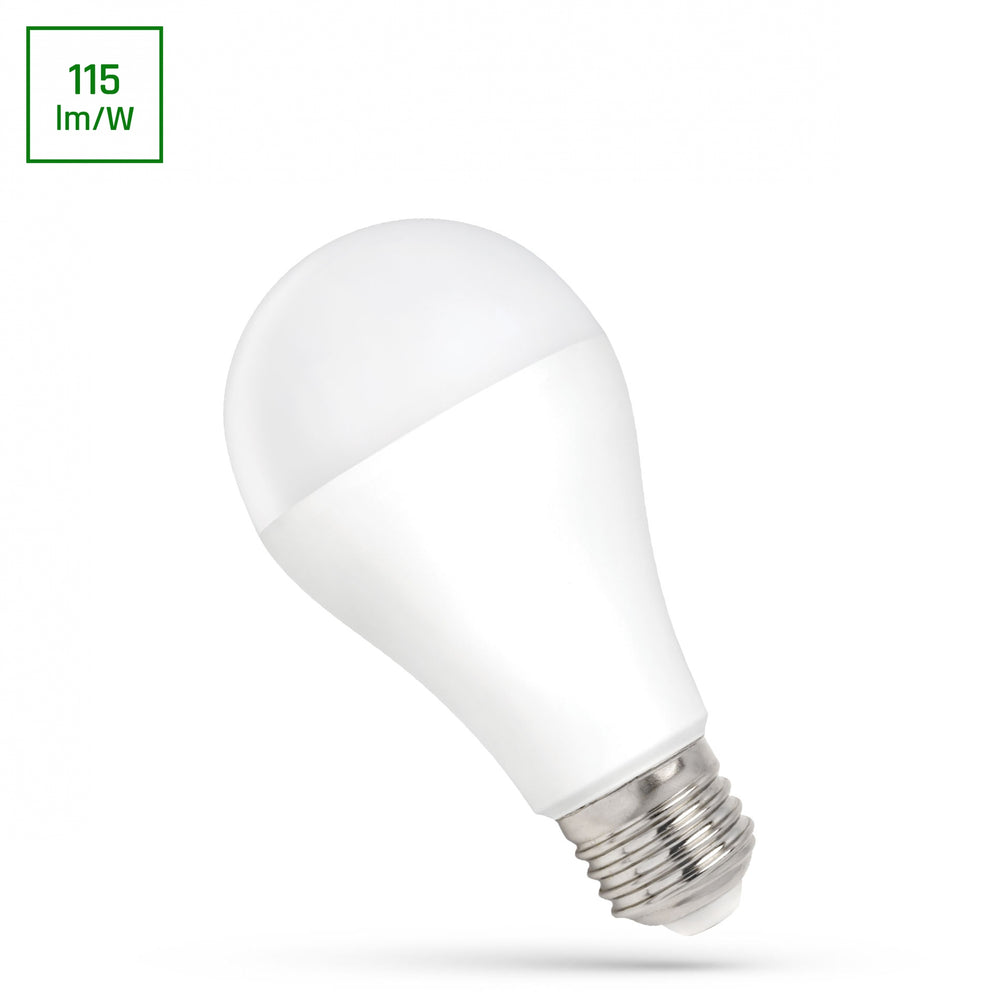 Lampe LED Spectrum A65 20W E27 3000K, 2300 lumens éclairage blanc chaud, IP20, angle de faisceau de 160°, non dimmable