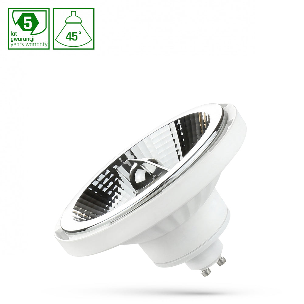 Spectrum LED AR111 GU10 12W 3000K 230V avec 1050 lumens et faisceau lumineux de 45°