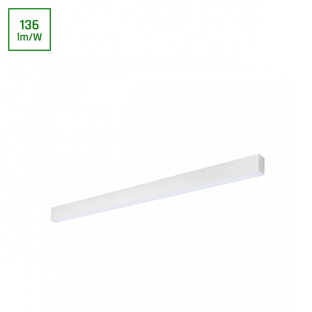Barre LED Spectrum Allday 36W, 4000K, 4900 lumens utiles, faisceau de 115°, IP20, blanc, 112cm, montage en surface, garantie de 2 ans